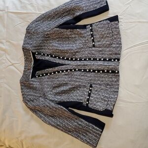 WHBM Blue tweed jacket